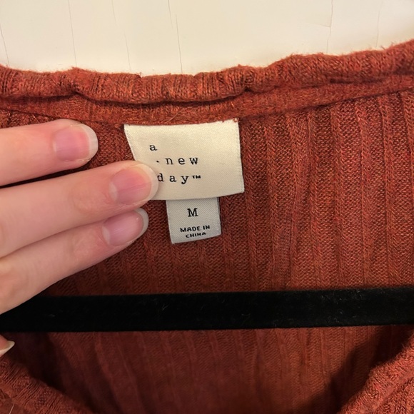 a new day Women's Rust Button-Down Shirt - Picture 2 of 2